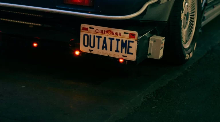 license plate on a golf cart in california