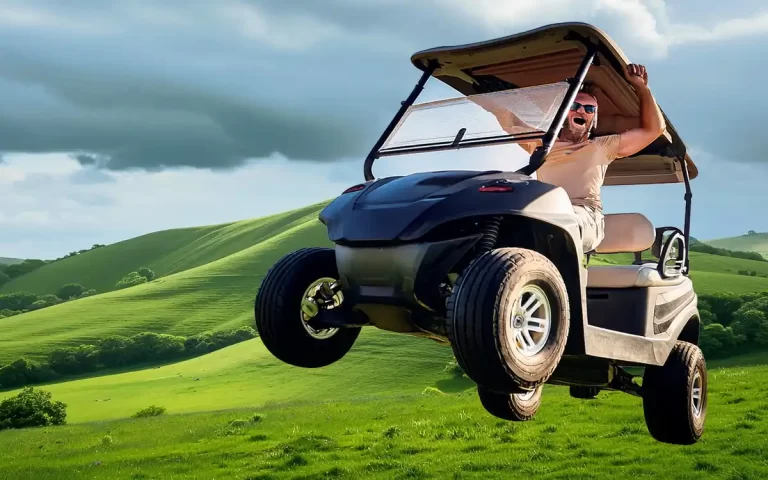 how far can you jump a golf cart