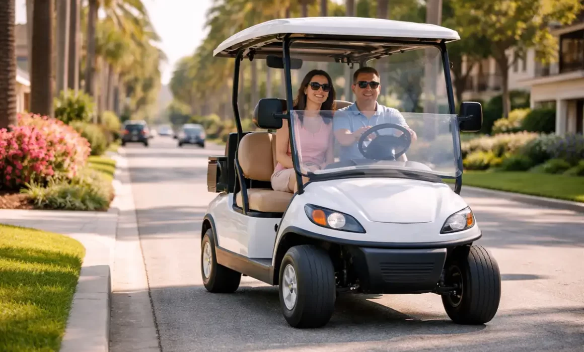 can you drive a golf cart in the city in California
