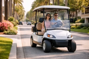 can you drive a golf cart in the city in California
