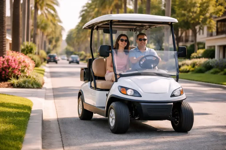 can you drive a golf cart in the city in California