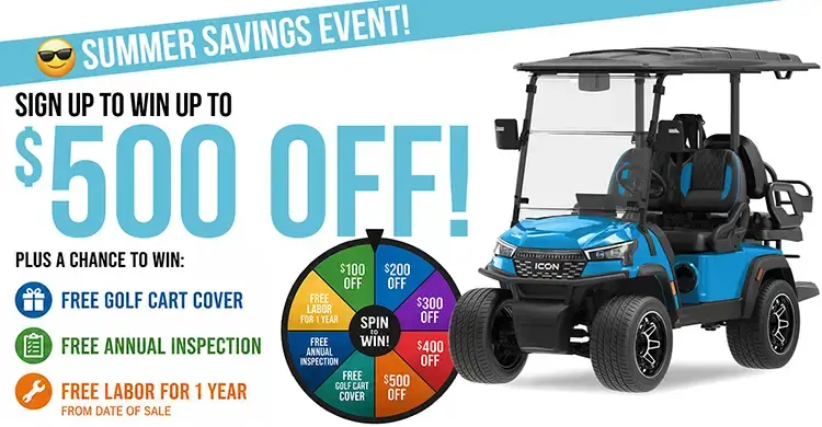 golf cart summer sales discounts